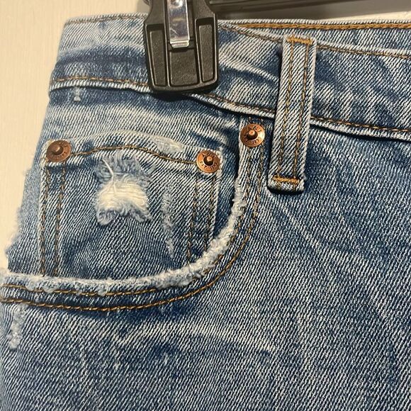 Abercrombie & Fitch Blue Cropped Jeans - Picture 9 of 11